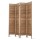 Artiss 4 Panel Room Divider Screen - 160x170cm Louver Oak, Eco-Friendly Paulownia Wood, Foldable & Waterproof Design