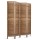 Artiss 4 Panel Room Divider Screen - 160x170cm Louver Oak, Eco-Friendly Paulownia Wood, Foldable & Waterproof Design