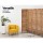 Artiss 8 Panel Room Divider Screen, 326x170cm, Louver Oak, Solid Paulownia Wood, Eco-Friendly, Foldable, White Finish