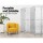 Artiss 8 Panel Room Divider Screen - 326x170cm White Louver, Solid Paulownia Wood, Eco-Friendly, Foldable & Waterproof