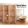Artiss 8 Panel Room Divider Screen, Oak 326x170cm, Solid Paulownia Wood with Shelves, Eco-friendly, Foldable Design