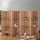 Artiss 8 Panel Room Divider Screen, Oak 326x170cm, Solid Paulownia Wood with Shelves, Eco-friendly, Foldable Design