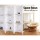 Artiss 8 Panel Room Divider Screen 326x170cm - White, Solid Paulownia Wood, Foldable, Eco-Friendly, with Shelves
