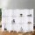 Artiss 8 Panel Room Divider Screen 326x170cm - White, Solid Paulownia Wood, Foldable, Eco-Friendly, with Shelves