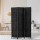 Artiss 3 Panel Room Divider 123x170cm, Woven Black, Eco-friendly Pine Wood, Foldable, Waterproof, Elegant Design