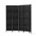 Artiss 4-Panel Room Divider, 163x170cm, Woven Black, Poplar Wood & Rolled Paper, Foldable, Water & Fade Resistant
