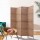Artiss 4 Panel Room Divider Screen - 163x170cm, Natural Woven, Poplar Wood, Eco-Friendly, Foldable, Water-Resistant