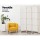 Artiss 4 Panel Room Divider Screen 163x170cm - White Woven Rattan Look, Poplar Wood, Foldable, Eco-Friendly Design