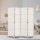 Artiss 4 Panel Room Divider Screen 163x170cm - White Woven Rattan Look, Poplar Wood, Foldable, Eco-Friendly Design