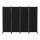 Artiss 4 Panel Room Divider Screen 217cm Black Oxford Fabric, Foldable, Lockable Wheels, Metal Frame, Portable Partition