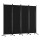 Artiss 4 Panel Room Divider Screen 217cm Black Oxford Fabric, Foldable, Lockable Wheels, Metal Frame, Portable Partition