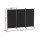 Artiss 3 Panel Room Divider Screen 260x180cm Black Fabric, Foldable, Lightweight, Metal Frame, Home Office Privacy