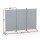 Artiss 3 Panel Room Divider, 260x180cm, Grey Fabric - Foldable, Lightweight, Adjustable with Metal Tube Frame