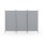 Artiss 3 Panel Room Divider, 260x180cm, Grey Fabric - Foldable, Lightweight, Adjustable with Metal Tube Frame