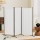 Artiss 3 Panel Room Divider 260x180cm - White Fabric, Foldable, Lightweight, Metal Frame, Home & Office Privacy Screen