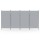 Artiss 4 Panel Room Divider Screen 345x180cm Grey – Foldable, Lightweight, Metal Frame, Adjustable, Home/Office Use