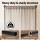 Artiss Adjustable Room Divider Curtain Rod - Extendable Black Metal, 82-314cm Height, 74-355cm Width, 15KG Capacity