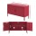 ArtissIn Buffet Sideboard, Cold Rolled Steel, Pink, 100x40x64cm - Modern Storage Cabinet with Adjustable Shelf