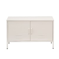 ArtissIn Artiss Buffet Sideboard Metal Cabinet, Cold Rolled Steel, White, 100x40x64cm, Modern Storage Solution Australia