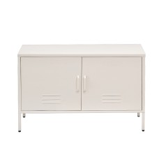ArtissIn Artiss Buffet Sideboard Metal Cabinet, Cold Rolled Steel, White, 100x40x64cm, Modern Storage Solution Australia