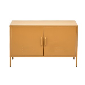 ArtissIn Buffet Sideboard Metal Cabinet, Cold Rolled Steel, Yellow, 100x40x64cm - Modern Storage Solution Australia