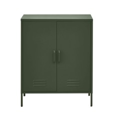 ArtissIn Artiss Buffet Sideboard Metal Cabinet, Green, 80x40x101.5cm - Modern Storage Solution, Stylish Design