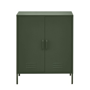 ArtissIn Artiss Buffet Sideboard Metal Cabinet, Green, 80x40x101.5cm - Modern Storage Solution, Stylish Design
