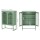 ArtissIn Buffet Sideboard Metal Cabinet, Cold-Rolled Steel, ELMA Green, 85x40x120cm, Modern Storage with Mesh Doors