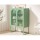 ArtissIn Buffet Sideboard Metal Cabinet, Cold-Rolled Steel, ELMA Green, 85x40x120cm, Modern Storage with Mesh Doors