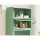 ArtissIn Elia Buffet Sideboard Cabinet, Cold Rolled Steel, Light Green, 79x32x175cm, Mesh Doors, Modern Storage Solution