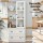 Artiss 180cm Buffet Sideboard Hutch - White Storage Cabinet with Glass Doors, Adjustable Shelves, Soft-Close Drawers