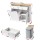 Artiss Buffet Sideboard Cabinet with Tilt‑Out 54L Bin Holder Smooth Drawers Adjustable Side Cabinet White Pine