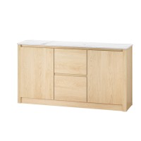 Artiss Buffet Sideboard, Marble Style Tabletop, Pine, 150x40x80cm, Modern Storage, Durable MDF & Particle Board
