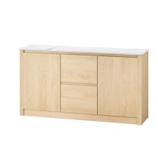 Artiss Buffet Sideboard, Marble Style Tabletop, Pine, 150x40x80cm, Modern Storage, Durable MDF & Particle Board