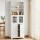 Artiss 160cm Buffet Sideboard Pantry Cabinet White Frosted Glass Shaker Doors Adjustable Shelves Metal Knobs