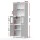 Artiss 160cm Buffet Sideboard Pantry Cabinet White Frosted Glass Shaker Doors Adjustable Shelves Metal Knobs