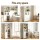 Artiss 160cm Buffet Sideboard Pantry Cabinet White Frosted Glass Shaker Doors Adjustable Shelves Metal Knobs