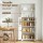2 Artiss Buffet Sideboard Pantry Cabinet Set White 60x30x160cm Frosted Glass Shaker Doors Adjustable Shelves