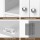 2 Artiss Buffet Sideboard Pantry Cabinet Set White 60x30x160cm Frosted Glass Shaker Doors Adjustable Shelves