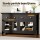 Artiss 130cm Black Buffet Sideboard Storage Cabinet - Clear Glass Doors, Adjustable Shelves, Sturdy Particle Board