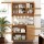 Artiss Rattan Buffet Sideboard Hutch - 180cm Pine Cabinet with Adjustable Shelves, Soft-Close Hinges, and Anti-Tip Kit