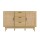 Artiss Rattan Buffet Sideboard, Real Rattan & Solid Wood Legs, 130x40x80cm, Oak Finish, Bohemian Style Storage Cabinet