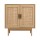 Artiss Rattan Buffet Sideboard, Particle Board, 70x40x75cm, BRIONY Oak, Real Rattan Doors, Eucalyptus Wood Legs