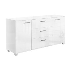 Artiss Buffet Sideboard, MDF/Particle Board, 138x35x74cm, White, High Gloss Finish, Modern Storage Solution