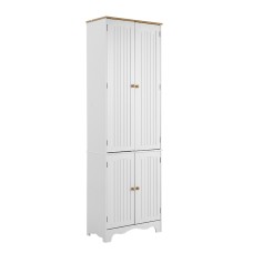 Artiss Berne Tall Cupboard, Eco-Friendly MDF, White, 60x30x183cm, Ample Storage, Easy Assembly, Elegant Design
