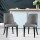 Artiss Set of 2 Grey Linen Fabric Dining Chairs - High Back, Thick Cushion, Powder-Coated Steel Legs, 46x57x90cm