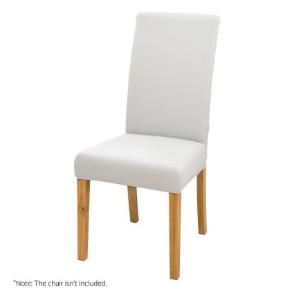 Artiss 6x White Dining Chair Covers, Spandex Stretch Slipcovers, Removable, Fits 38-45cm, Banquet & Wedding