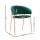 Artiss Diala Dining Chairs Set of 2 - Green Velvet Armchairs with Metal Frame, 77cm Height, Elegant and Durable Design