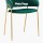 Artiss Diala Dining Chairs Set of 2 - Green Velvet Armchairs with Metal Frame, 77cm Height, Elegant and Durable Design