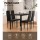 Artiss 5-Piece Dining Set - Black Modern Design, 18mm MDF Table, PVC Seats, Powder-Coated Metal Frame, Easy Assembly